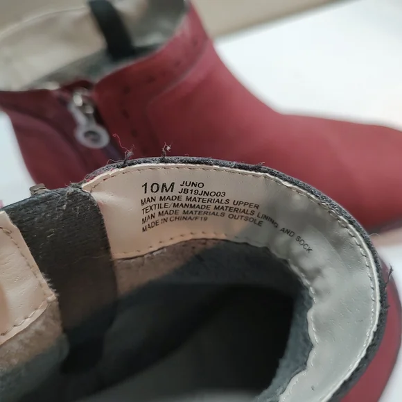 JBU juno double zip wine color ankle boot women's Size 10 - Picture 8 of 16